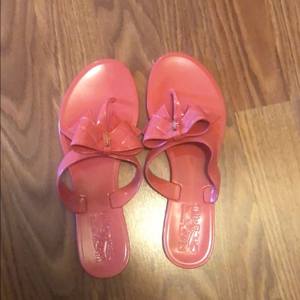 Salmon Color Ferragamo Sandals